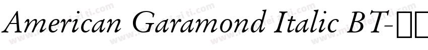 American Garamond Italic BT字体转换